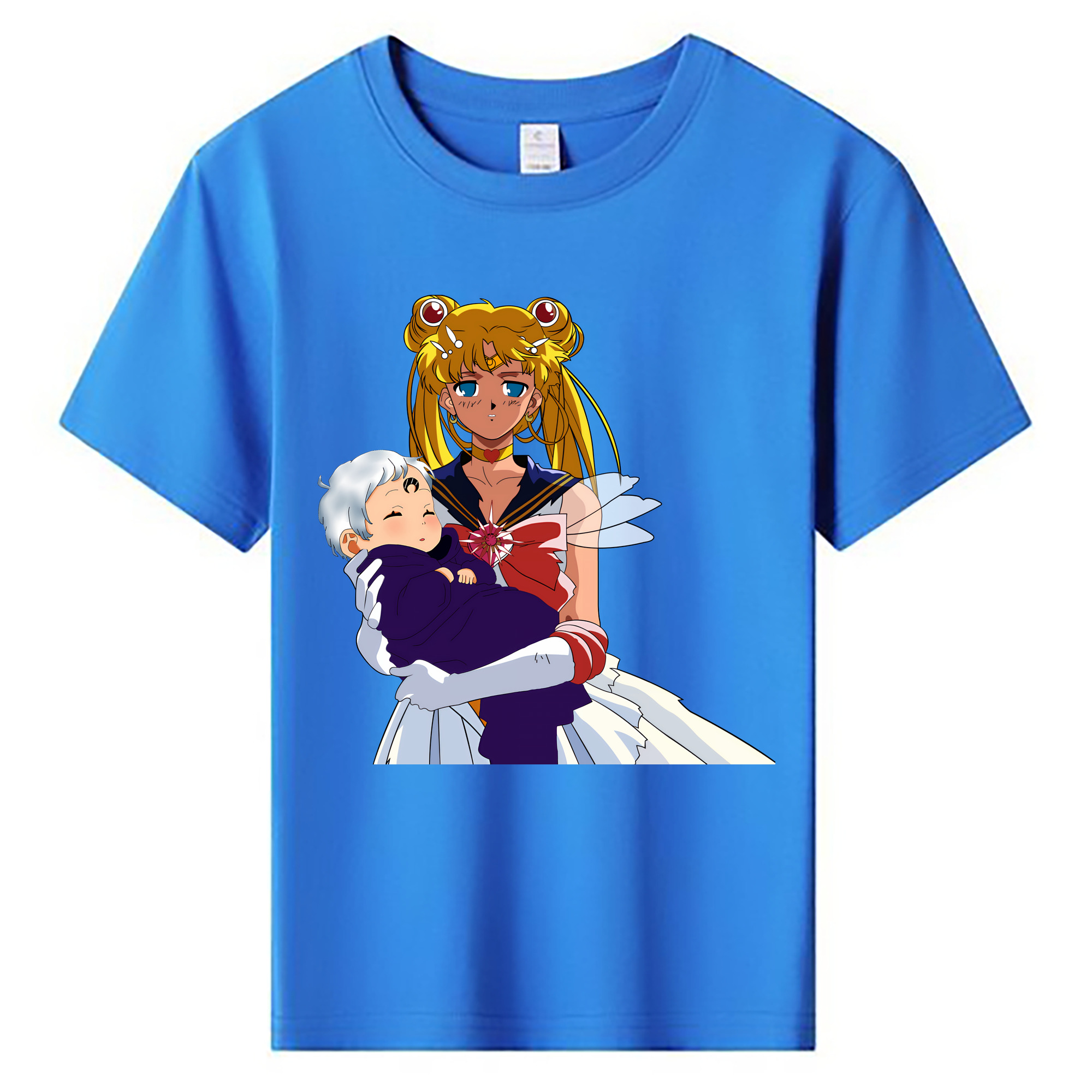 （画像用） 美少女戦士セーラームーン 月野 うさぎ つきの うさぎ Sailor Moon Tsukino Usagi 綿100％キッズTシャツ（フロントプリント）